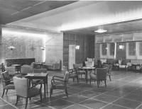 Italia - Sala di soggiorno di prima classe con dettaglio del camino