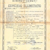 Congedo militare illimitato, 15-05-1879