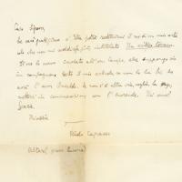 Lettera di Aldo Capasso