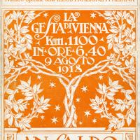 L'Illustrazione Italiana - numero speciale dedicato alla trasvolata su Vienna - copertina di Renzo Ventura